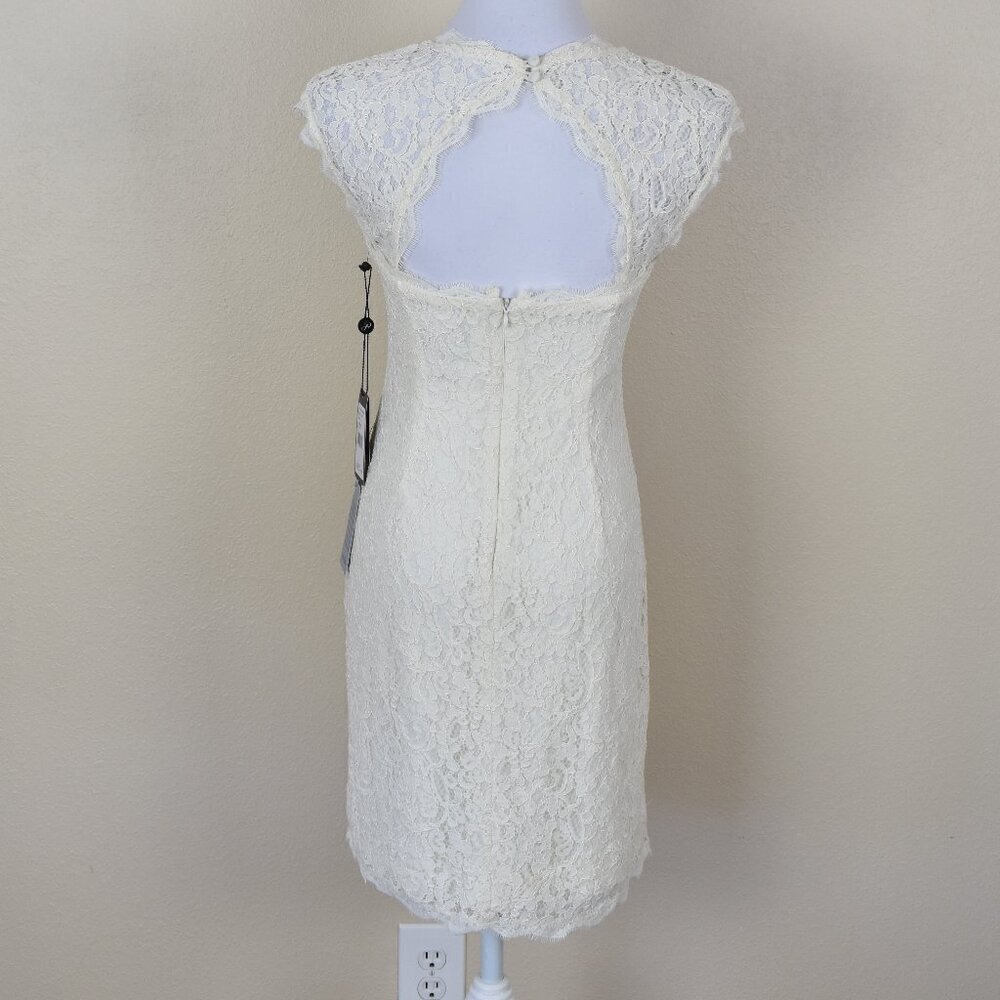 Adrianna Papell Cap Sleeve Lace Sheath Dress NEW 4 - Picture 5 of 13